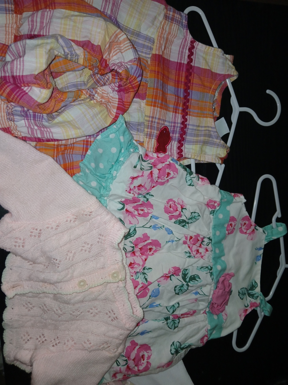 Kids Floral Ruffle Dress in Pink & Teal And Plaid Dress W/bottom